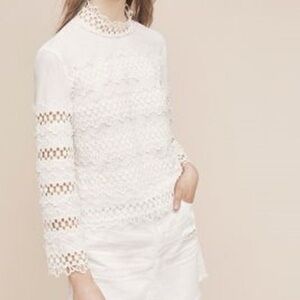 Anthropologie Harlyn Lita Eyelet Lace Blouse